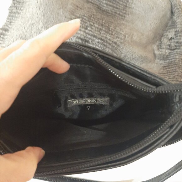 Rare faux ostrich leather  moto detail chic spanner bag - Picture 6 of 11